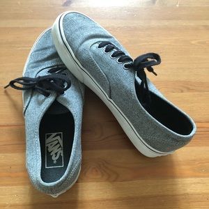 Gray Denim Vans Authentic